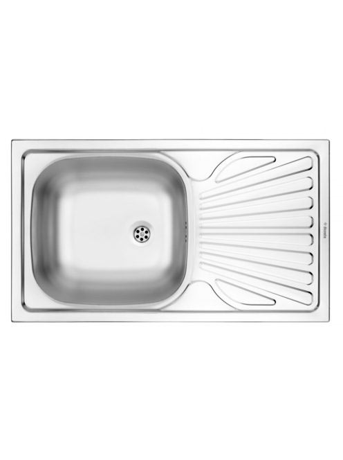 Deante Techno 1 medencés rozsdamentes acél mosogató 76x43,5 cm csepegtetővel, szatén ZMU0110