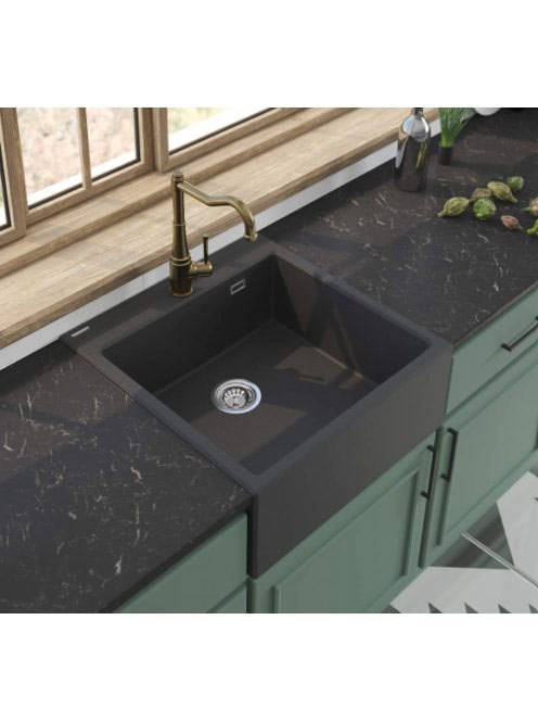 Deante Eridan félig beépíthető gránit mosogatótálca, antracit metál ZQE T10K