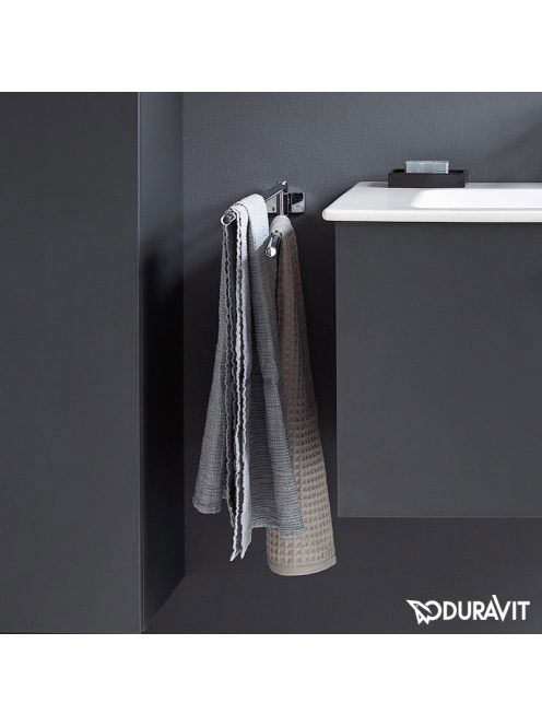 Duravit Karree dupla törölköző tartó 45 cm, króm 0099581000