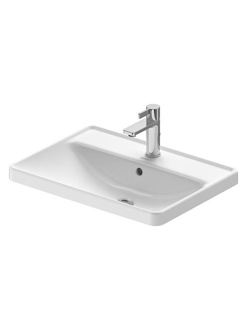 Duravit D-Neo felülről beépíthető mosdó 60x44 cm egy nyitott csaplyukkal és túlfolyóval, fehér alpin 0357600027