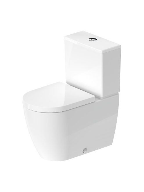 Duravit ME by Starck öblítőperemes monoblokk WC csésze 37x65 cm, WonderGliss bevonattal 21700900001