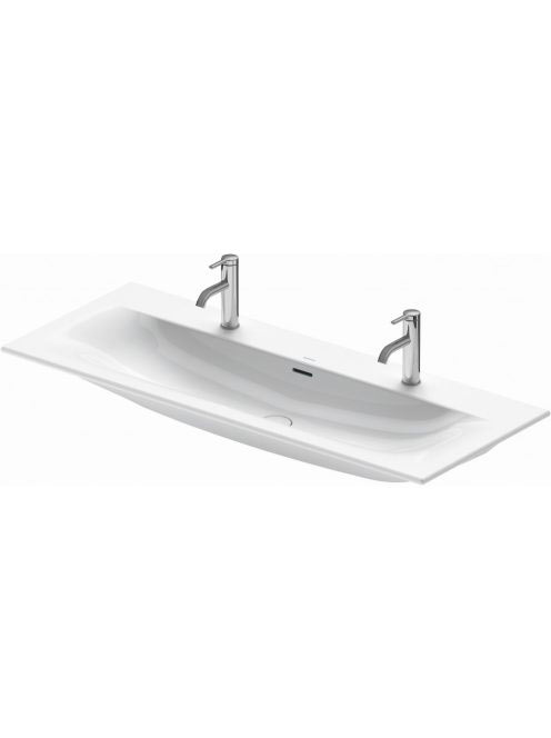 Duravit Viu kerámia mosdó 123x49 cm, két csaplyukkal, fehér 2344120024