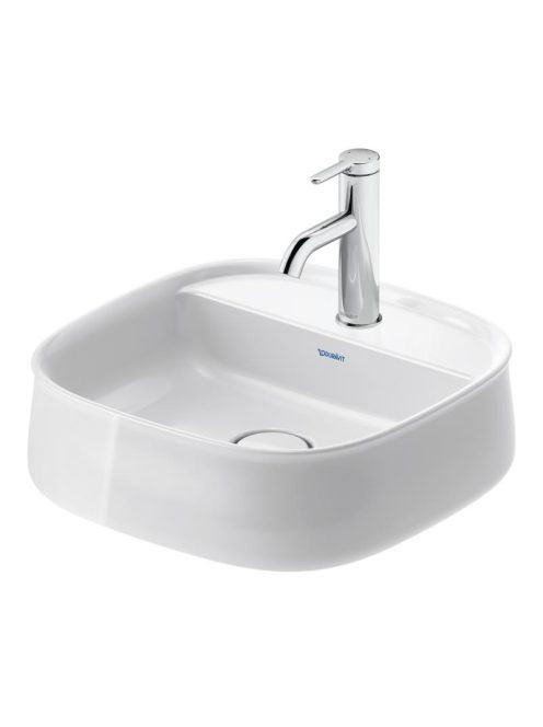 Duravit Zencha kerámia mosdótál 42x42 cm WonderGliss bevonattal, fehér 23744200711