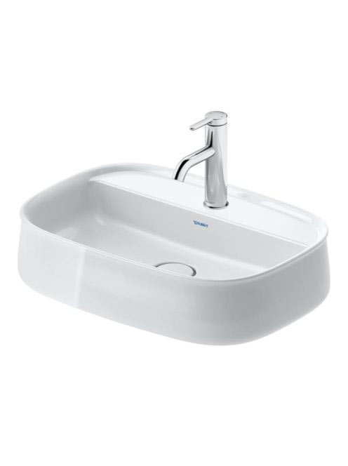 Duravit Zencha kerámia mosdótál 55x39 cm WonderGliss bevonattal, fehér 23745500711