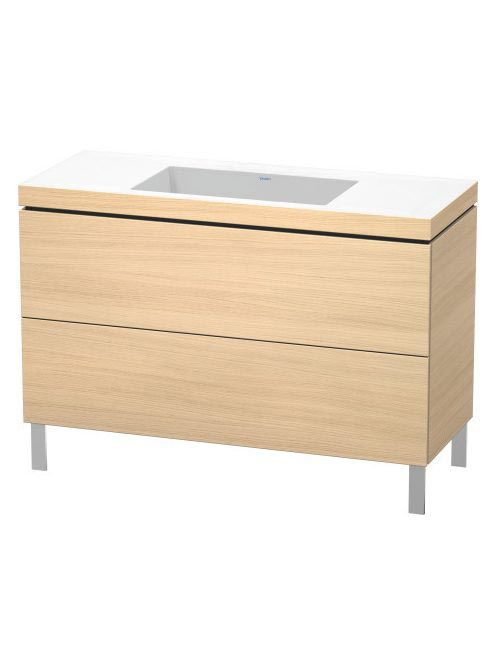 Duravit L-Cube c-bonded alsószekrény Vero Air kerámia mosdóval 120x48 cm, világos tölgy LC6939N7171