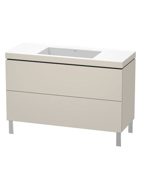 Duravit L-Cube c-bonded alsószekrény Vero Air kerámia mosdóval 120x48 cm, matt szürke LC6939N9191