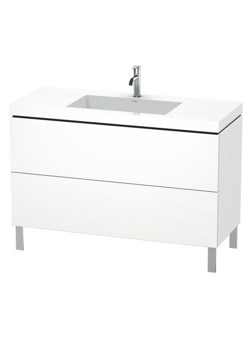 Duravit L-Cube c-bonded alsószekrény kerámia mosdóval 120x48 csapfurattal, matt fehér LC6939O1818