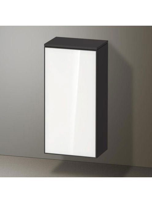 Duravit Zencha középmagas szekrény 81,9x40 cm, balos, fehér üveg/matt grafit ZE1350L64800000