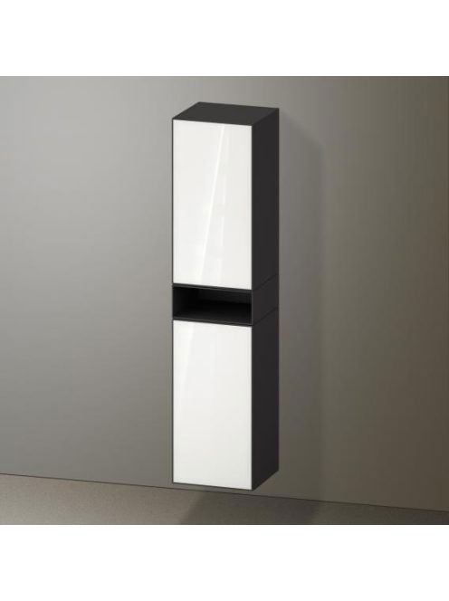 Duravit Zencha magas szekrény 176x40 cm, jobbos, fehér üveg/matt grafit ZE1353R64800000