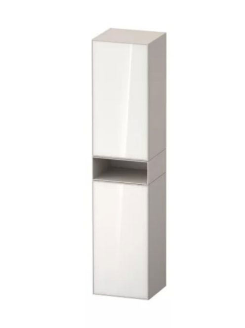 Duravit Zencha magas szekrény 176x40 cm, jobbos, fehér üveg/matt taupe ZE1353R64830000