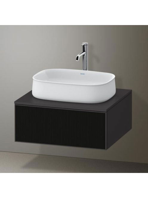 Duravit Zencha alsószekrény 65x55, dió fiókrendezővel, strukturált fekete/matt grafit ZE4810063800E00
