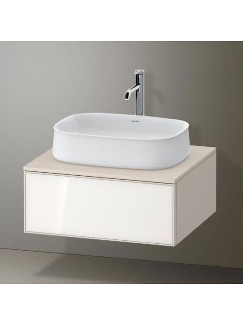 Duravit Zencha alsószekrény 65x55, dió fiókrendezővel, fehér üveg/matt taupe ZE4810064830E00