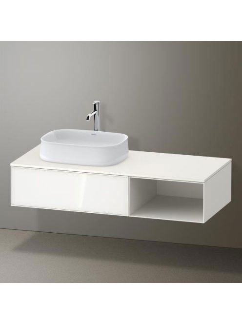 Duravit Zencha balos alsószekrény 130, fiókrendező nélkül, fehér üveg/matt fehér ZE4818064840000