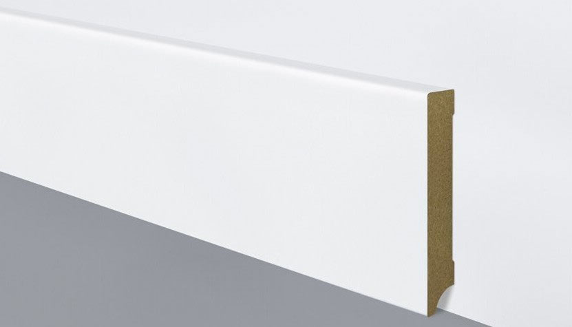 EGGER Skirtings 10 cm - white "KUBISCH" 2400x16x100 RAL9016 szegőléc