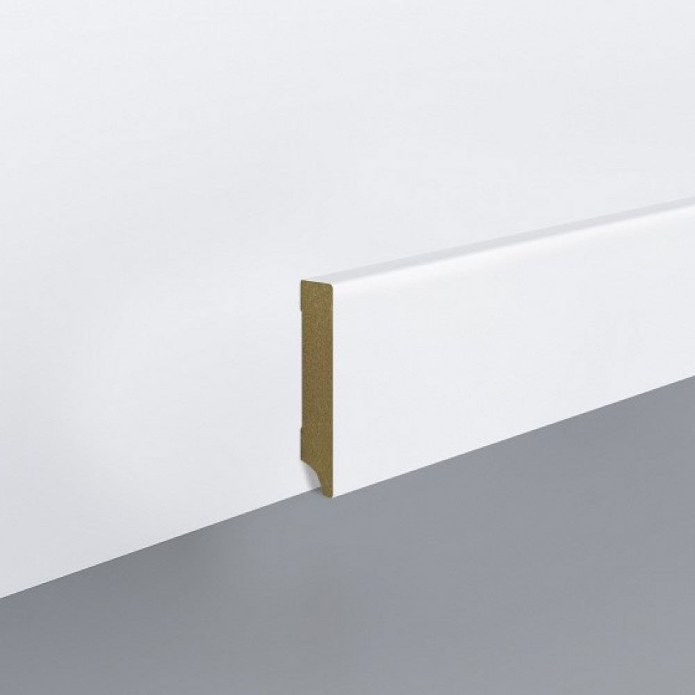 EGGER Skirtings 6 cm - white "KUBISCH" 2400x16x60 RAL9016 szegőléc