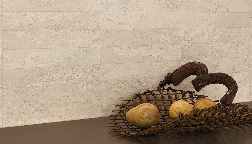 Emil Dual Travertine Falburkolat | Csempék és Padlólapok