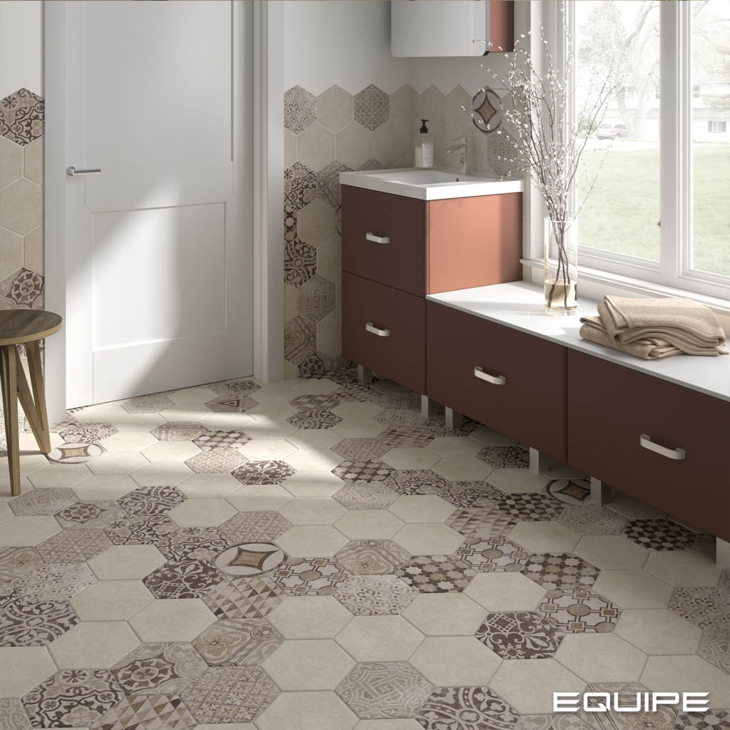 Equipe Ceramicas Hexatile Cement Csempe és Padlólap