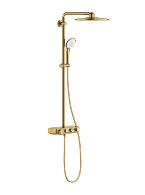 Grohe Euphoria SmartControl System 310 Duo termosztátos zuhanyrendszer, szálcsiszolt világos arany 26507GN0