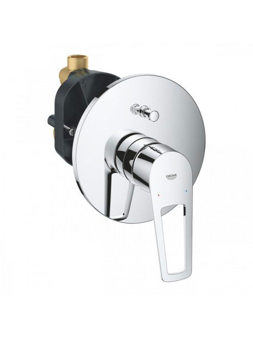 Grohe BauLoop egykaros kádcsaptelep zuhanyváltóval, falon belüli egységgel, króm 29081001