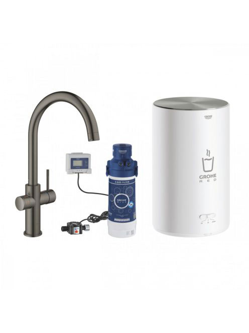 Grohe Red Duo konyhai csaptelep és M-es méretű bojler, szálcsiszolt grafit 30083AL1