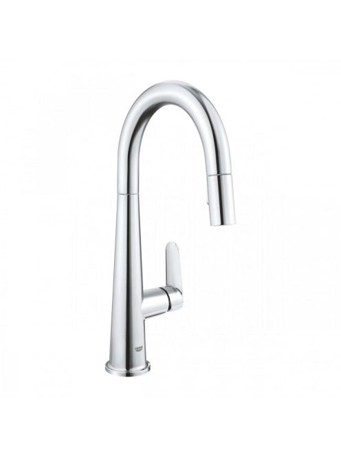 Grohe Veletto egykaros konyhai csaptelep, kihúzható zuhanyfejjel, króm 30419000