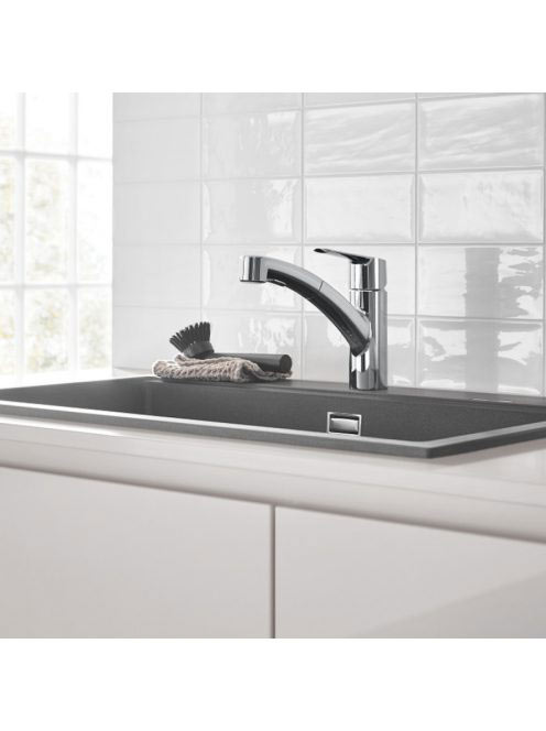 Grohe Start egykaros konyhai csaptelep 2 funkcióval, kihúzható fejjel, króm 30531001