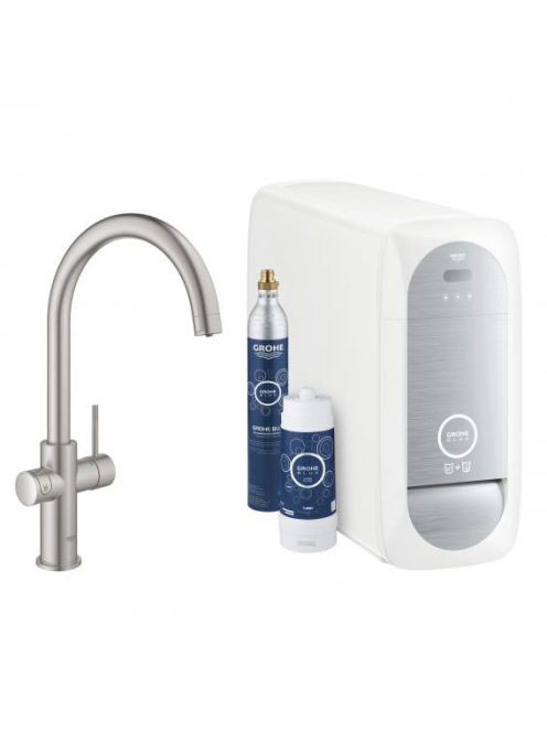Grohe Blue Home C-kifolyós kezdőkészlet, rozsdamentes acél hatású 31455DC1