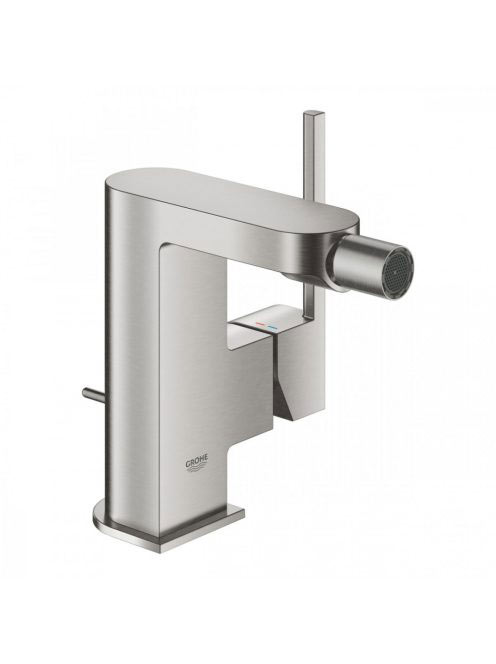 Grohe Plus szögletes egykaros bidécsaptelep leeresztővel, rozsdamentes acél hatású 33241DC3