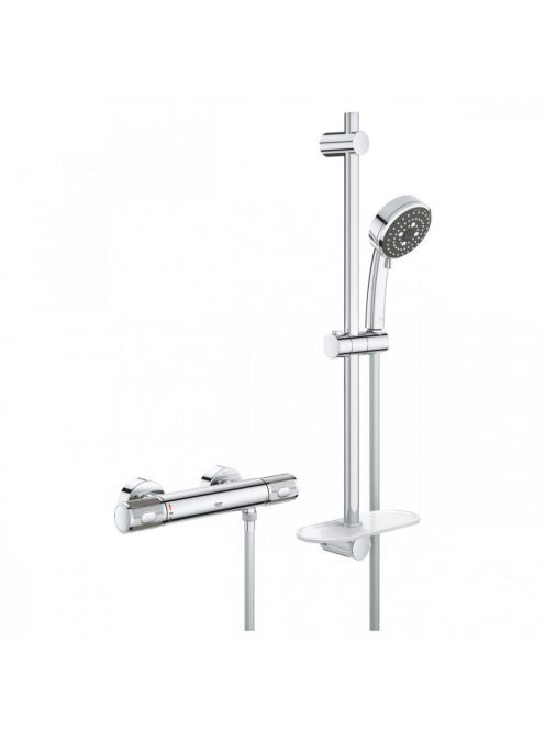 Grohe Precision Feel termosztátos zuhanycsaptelep zuhanyszettel, króm 34791000