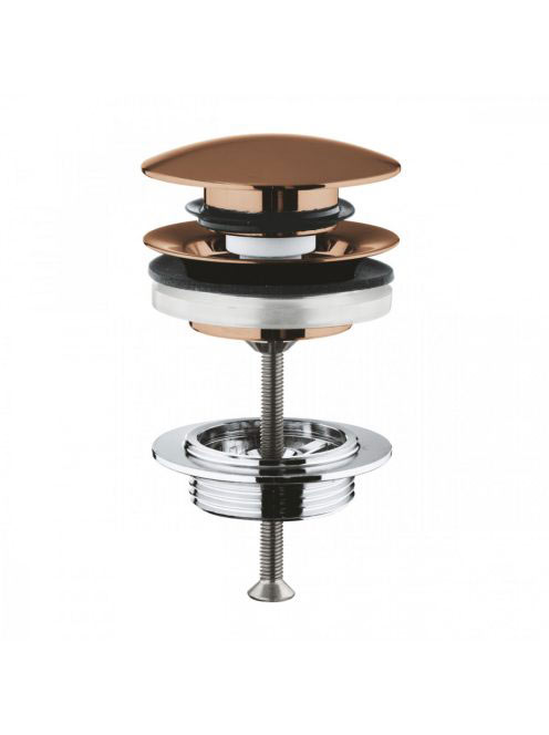 Grohe Click-Clack leeresztőszelep túlfolyós mosdókhoz, szálcsiszolt rose arany 65807DL0