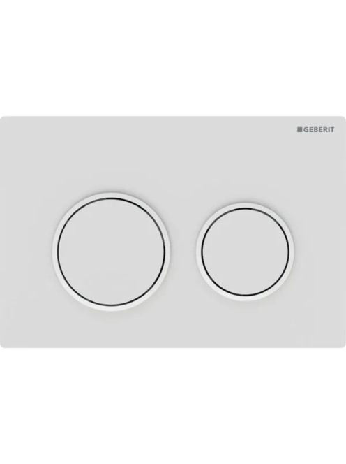 Geberit Omega20 működtetőlap 2 mennyiséges öblítéshez, easy-to-clean, matt fehér/fehér 115.085.01.1