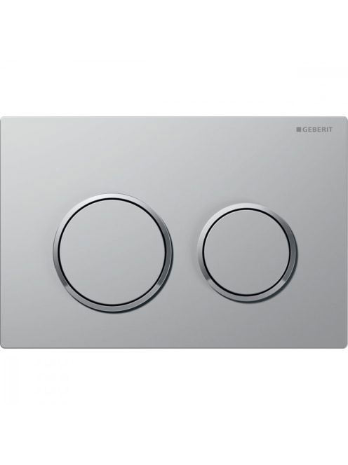 Geberit Omega20 nyomólap két öblítéshez EasytoClean bevonat, Design csíkok, matt króm 115.085.JQ.1