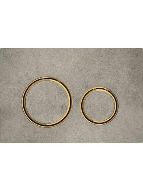 Geberit Sigma21 működtetőlap, 2 mennyiséges öblítéshez, betonszerű/sárgaréz 115.652.JV.1