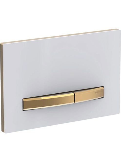 Geberit Sigma50 működtetőlap, 2 mennyiséges öblítéshez, sárgaréz/fehér 115.672.11.2