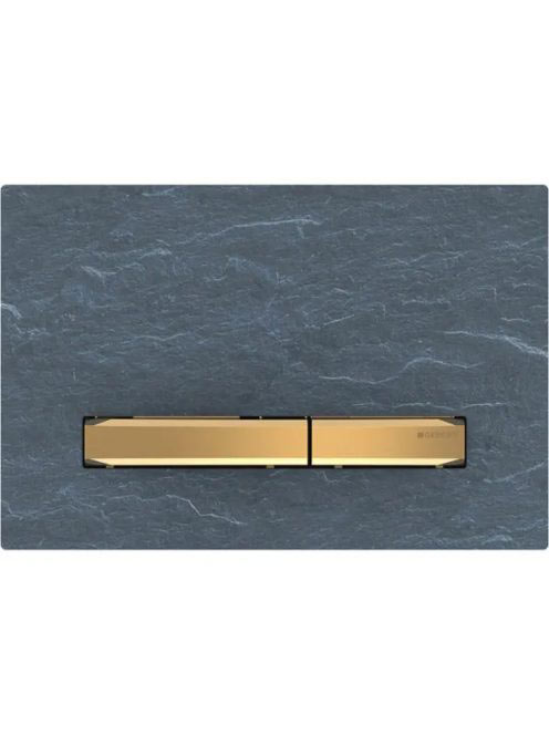 Geberit Sigma50 működtetőlap, 2 mennyiséges öblítéshez, sárgaréz/mustang pala 115.672.JM.2