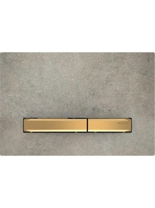 Geberit Sigma50 működtetőlap, 2 mennyiséges öblítéshez, sárgaréz/betonszerű 115.672.JV.2