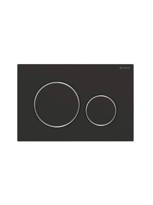 Geberit Sigma20 nyomólap, 2 mennyiséges öblítéshez, matt fekete/fényes króm 115.882.14.1