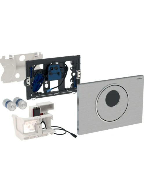 Geberit Sigma10 érintésmentes működtetőlap, elektronikus működtetéssel, elemes, 2 mennyiséges öblítés, szálcsiszolt 115.891.SN.6