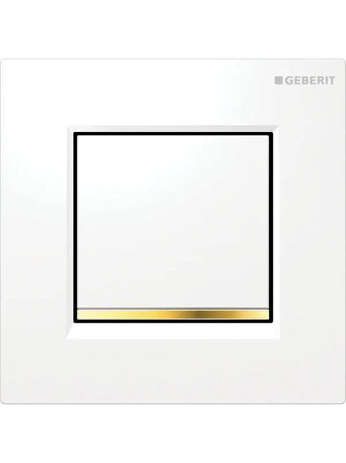Geberit vizeldevezérlés pneumatikus működtetéssel, 30 típusú működtetőlap, fehér/aranyozott 116.017.KK.1