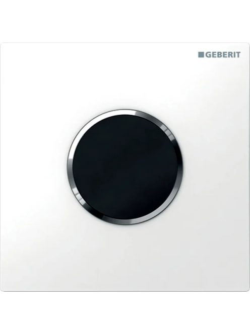 Geberit vizeldevezérlés elektronikus működtetéssel, elemes működtetés, 10 típusú takarólap, fehér/fényes króm 116.035.KJ.1