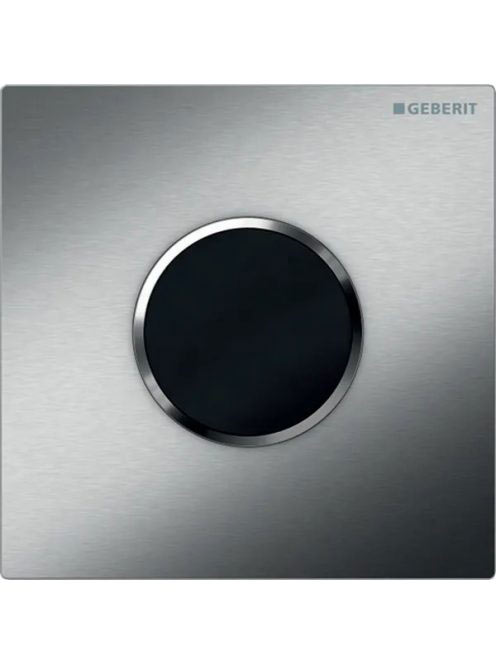 Geberit vizeldevezérlés elektronikus működtetéssel, elemes működtetés, 10 típusú takarólap, szálcsiszolt/polírozott 116.035.SN.1