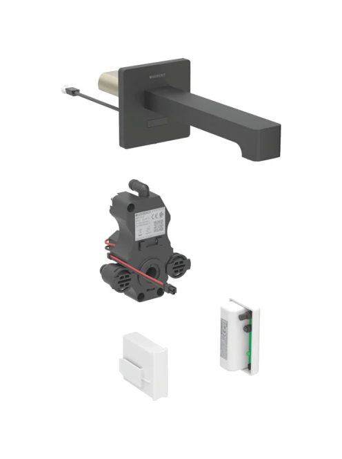 Geberit Brenta fali mosdócsaptelep keverő nélkül 17 cm, generátoros, matt fekete 116.275.14.1