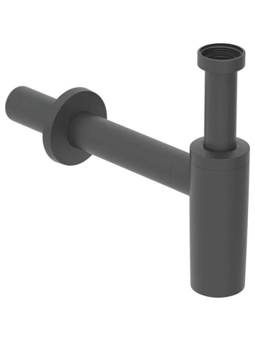 Geberit hátsó kifolyású búraszifon mosdóhoz d32, szeleptakaró rózsával, matt fekete 151.034.14.1