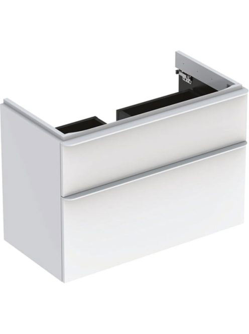Geberit Smyle Square alsó szekrény mosdóhoz fiókkal 88,4x47 cm, magasfényű fehér 500.354.00.1