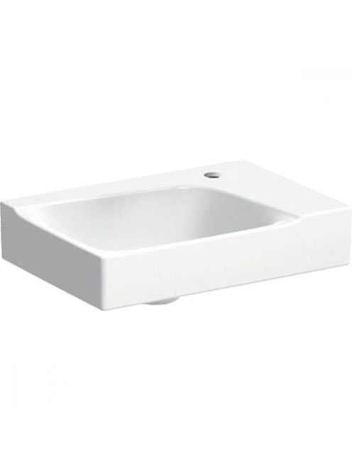 Geberit Xeno² kézmosó 40x28cm csaplyuk jobb oldalt, túlfolyó nélkül, KeraTect® felület 500.529.01.1