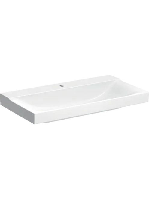 Geberit Xeno² mosdó 90x48 cm, csaplyukkal, túlfolyó nélkül, KeraTect bevonattal, fehér 500.531.01.1