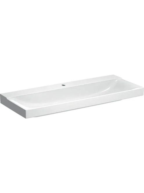 Geberit Xeno² mosdó 120x48 cm, csaplyukkal, túlfolyó nélkül, KeraTect bevonattal, fehér 500.551.01.1