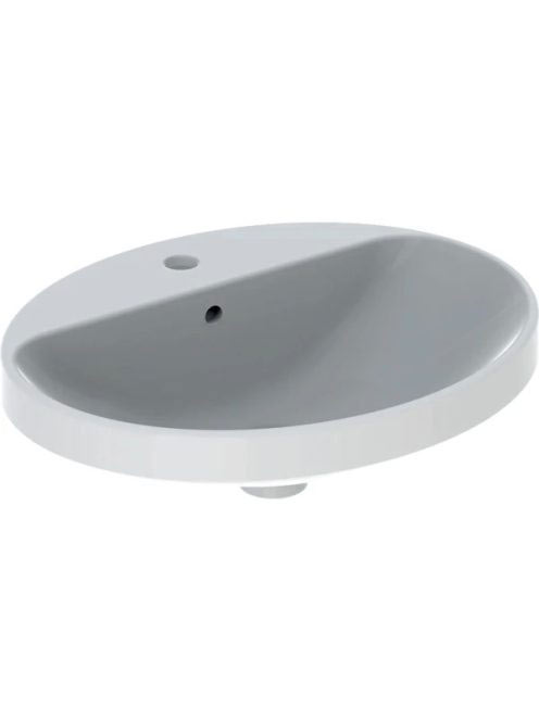 Geberit VariForm beépíthető mosdó 55 cm, ovális, csaplyuk-peremmel, túlfolyóval, alul mázas 500.721.01.2 (500721012)