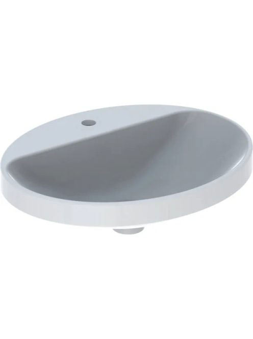 Geberit VariForm ovális beépíthető mosdó 55x45 cm, csaplyuk-peremmel, túlfolyó nélkül, fehér 500.723.01.2 (500723012)