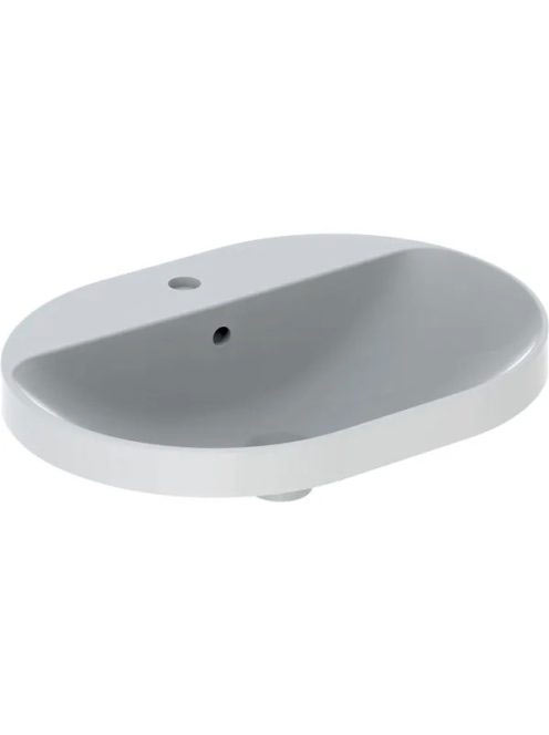 Geberit VariForm beépíthető mosdó 60 cm, ellipszis alakú, csaplyuk-peremmel, túlfolyóval 500.732.01.2